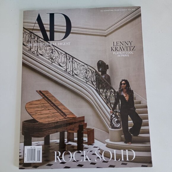 Architectural Digest magazine May 2025 featuring Lenny Kravitz in Paris - Picture 1 of 1